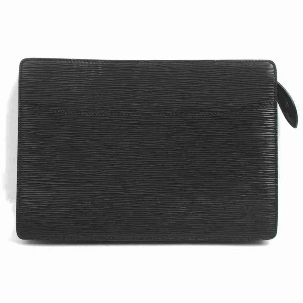 Louis Vuitton Black Epi Pochette Home Envelope
